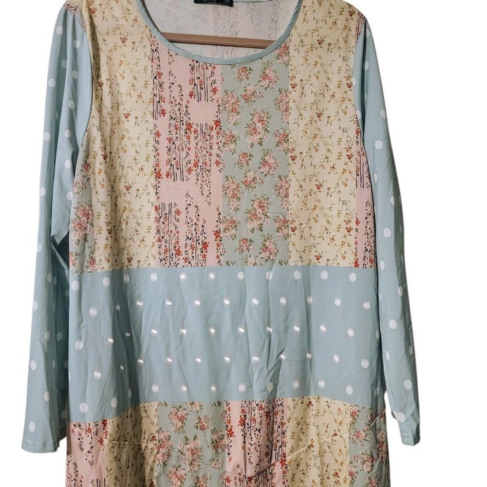Lilly By Firmana Multicolor Patchwork Blouse